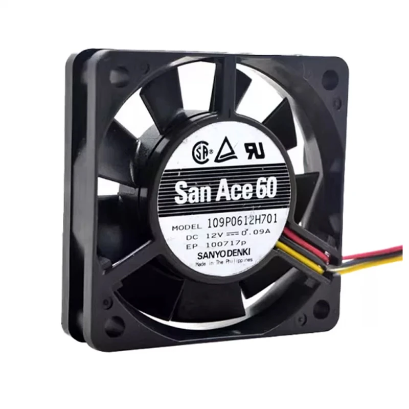 109P0612H701 | Sanyo Denki 12VDC 1.08W DC Axial Fan for UPS, server and telecom equipment cooling