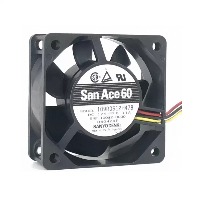 109R0612H478 | Sanyo Denki 12VDC DC Axial Fan for UPS, server and telecom equipment cooling