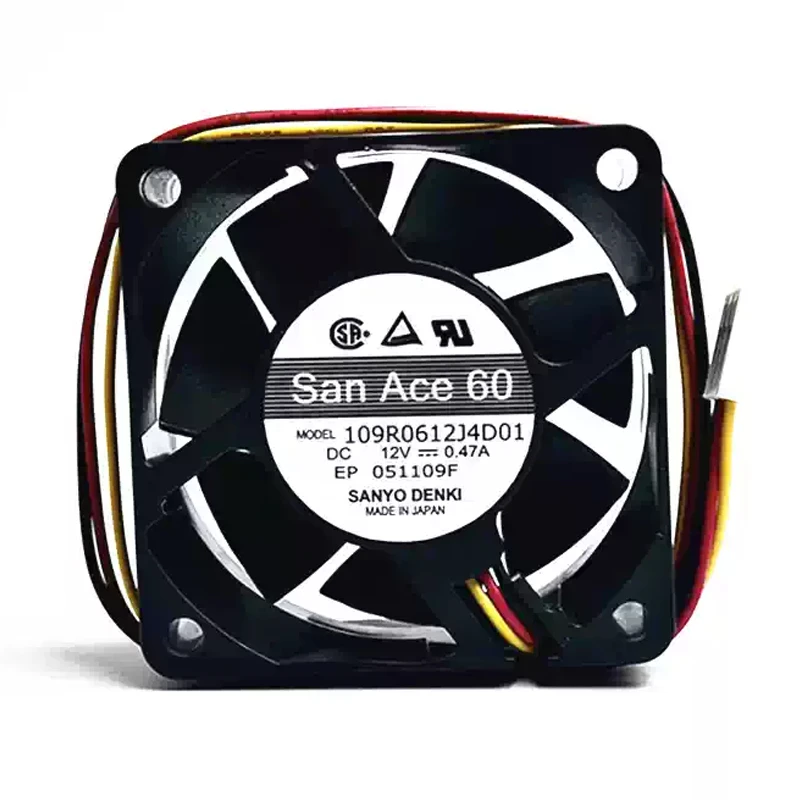109R0612J4D01 | Sanyo Denki 12VDC 5.64W DC Axial Fan for UPS, server and telecom equipment cooling