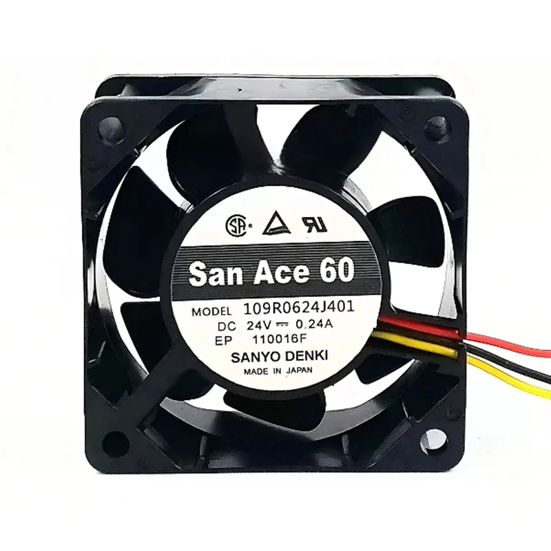 109R0624J401 | Sanyo Denki 24VDC 5.76W DC Axial Fan for UPS, server and telecom equipment cooling