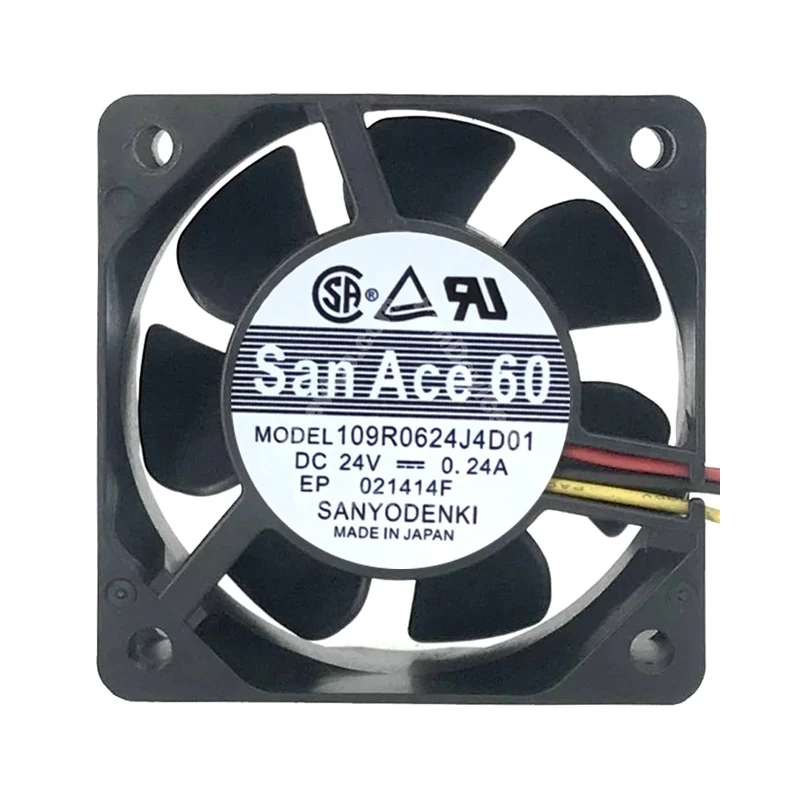 109R0624J4D01 | Sanyo Denki 24VDC 5.76W DC Axial Fan for UPS, server and telecom equipment cooling