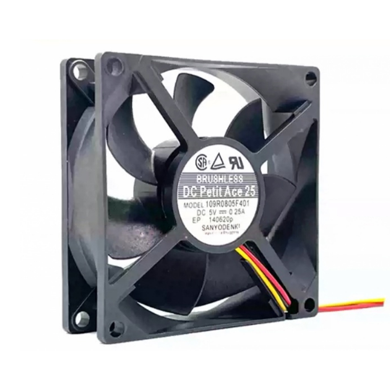109R0805F401 | Sanyo Denki 5VDC 1.25W DC Axial Fan for UPS, server and telecom equipment cooling