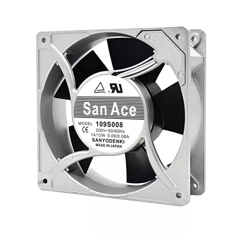 109S008 | Sanyo Denki 200VAC 14/12W AC Axial Fan for automation and control cabinet cooling