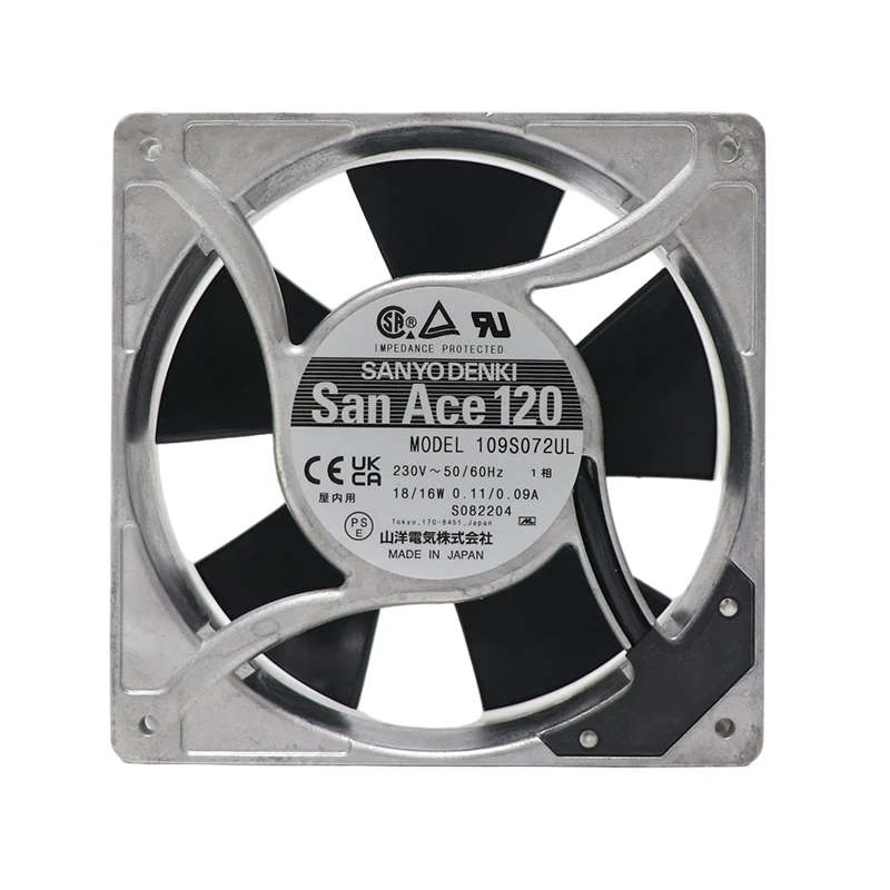 109S072UL | Sanyo Denki 230VAC 18W AC Axial Fan for automation and control cabinet cooling