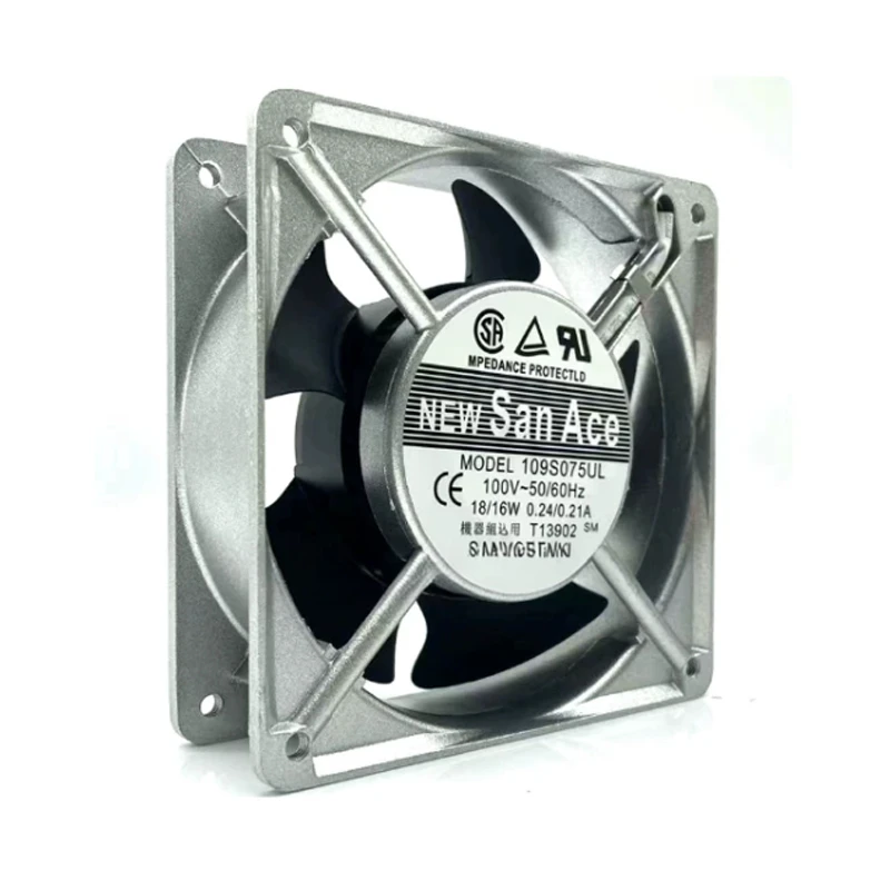109S075UL | Sanyo Denki 100VAC 18/16W AC Axial Fan for automation and control cabinet cooling