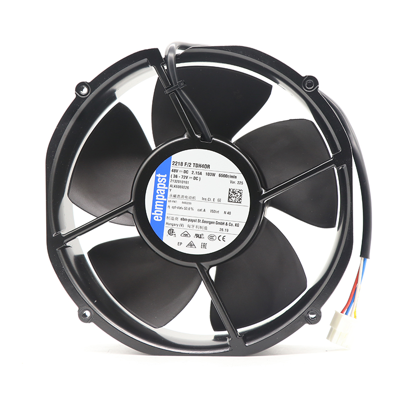 2218F/2TDH4OR-225 | ebm-papst 48V 103W DC Axial Fan for Electronics Cooling