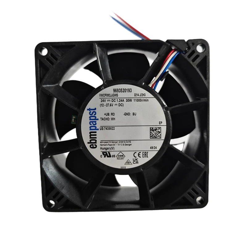3214J/2H3 | ebm-papst 24V 30W DC Axial Fan for Electronics Cooling