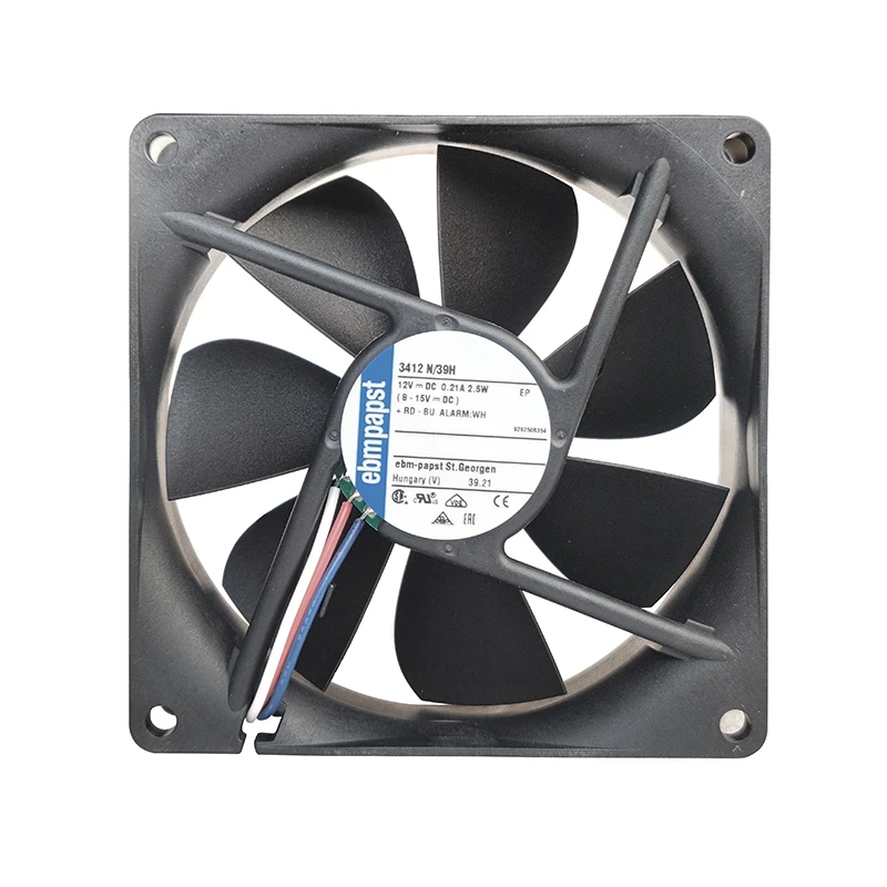 3412N/39H | ebm-papst 12V 2.5W DC Axial Fan for Electronics Cooling