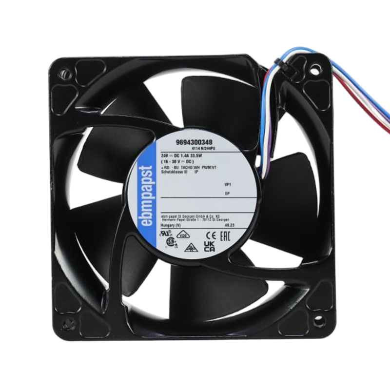 4114N/2H4PU | ebm-papst 24V 33.1W DC Axial Fan for Electronics Cooling