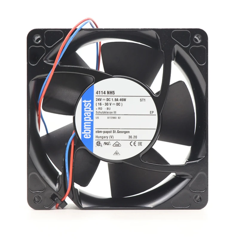 4114NH5 | ebm-papst 24V 46W DC Axial Fan for Electronics Cooling