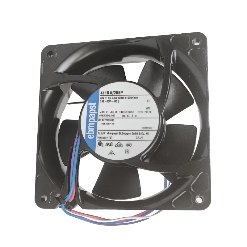 4118N/2H8P | ebm-papst 48V 120W DC Axial Fan for Electronics Cooling