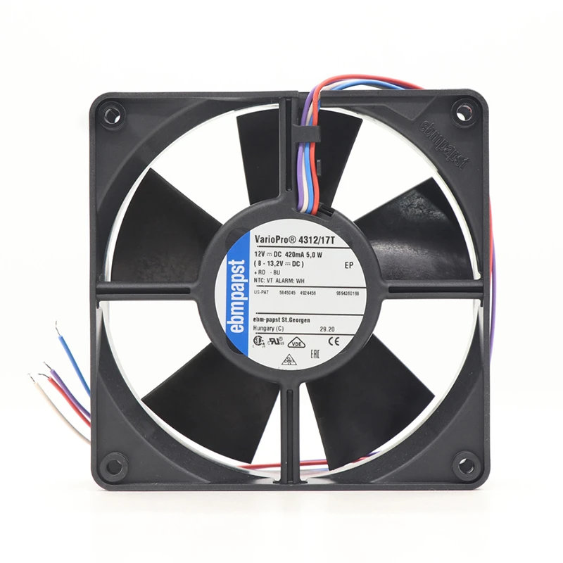 4312/17T | ebm-papst 12V 5W DC Axial Fan for Electronics Cooling