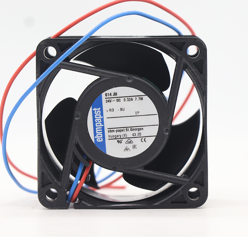 614JH | ebm-papst 24V 7.7W DC Axial Fan for Electronics Cooling
