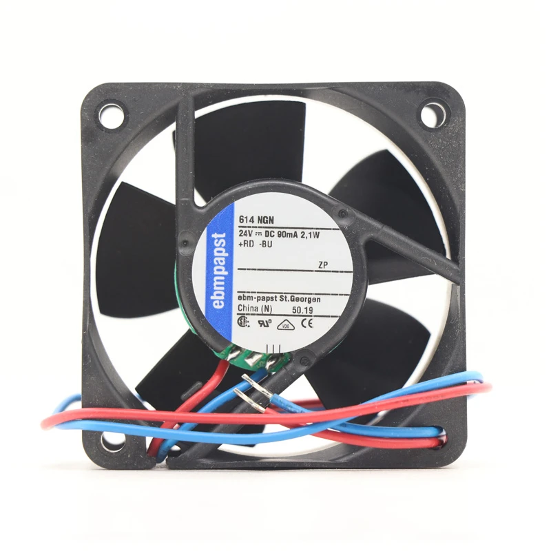614NGN | ebm-papst 24V 2.1W DC Axial Fan for Electronics Cooling