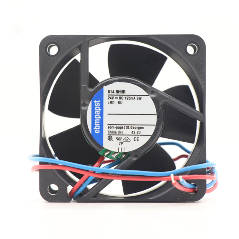 614NHHR | ebm-papst 24V 3W DC Axial Fan for Electronics Cooling