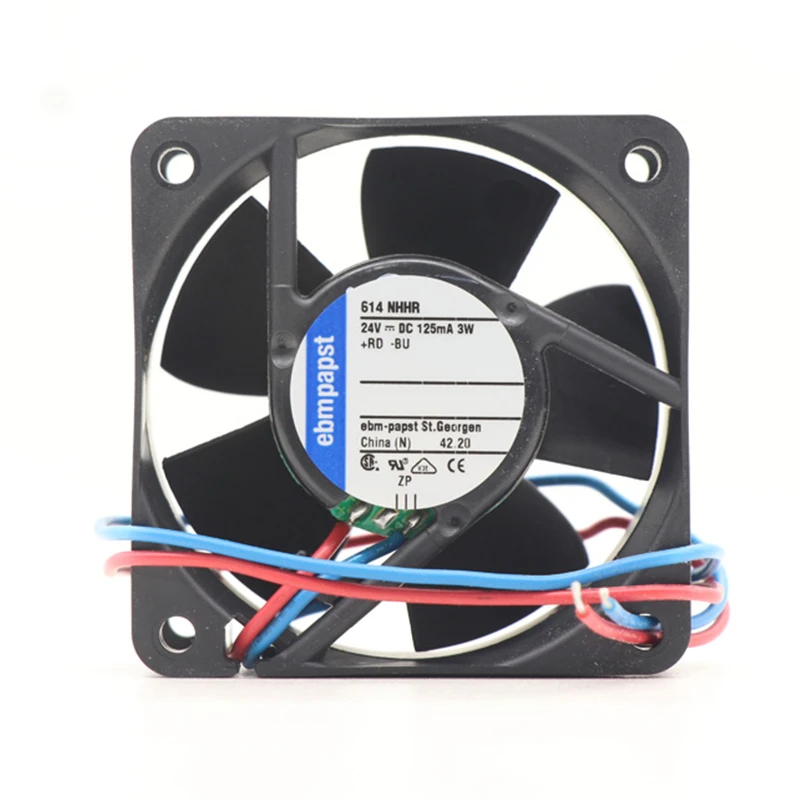 614NHHR | ebm-papst 24V 3W DC Axial Fan for Electronics Cooling