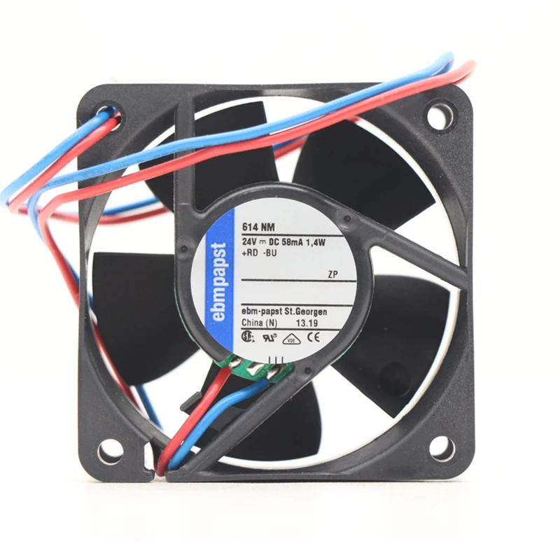 614NM | ebm-papst 24V 1.7W DC Axial Fan for Electronics Cooling
