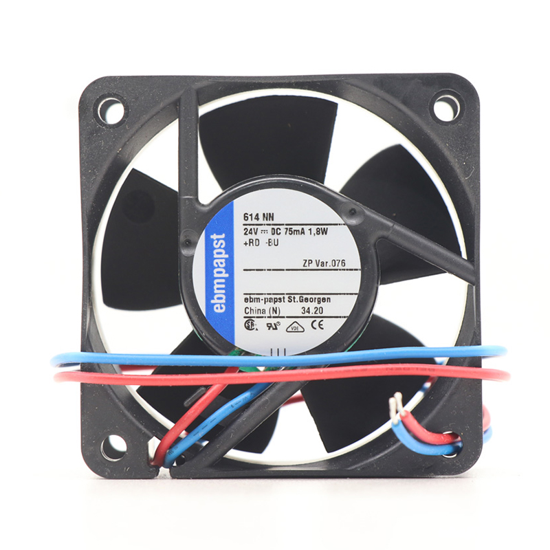 614NN | ebm-papst 24V 1.8W DC Axial Fan for Electronics Cooling