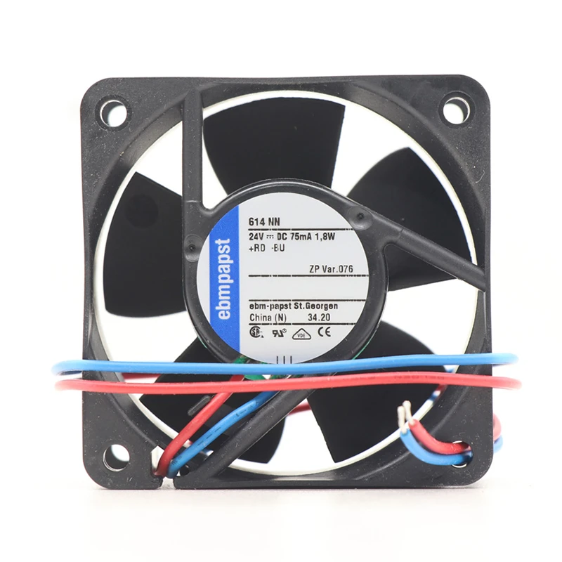 614NN | ebm-papst 24V 1.8W DC Axial Fan for Electronics Cooling