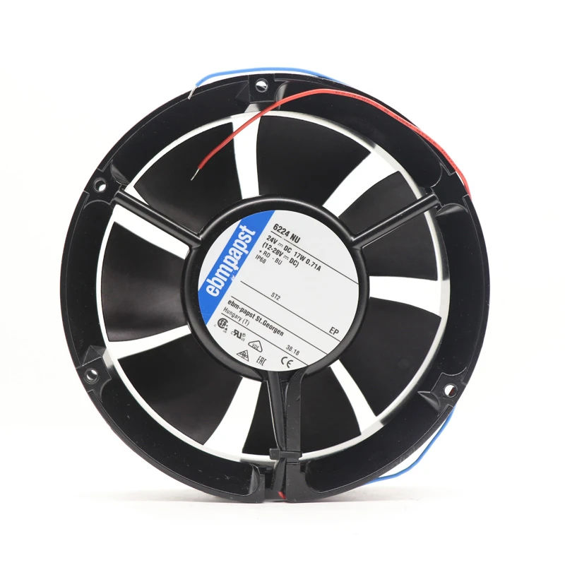 6224NU | ebm-papst 24V 15.6W DC Axial Fan for Electronics Cooling