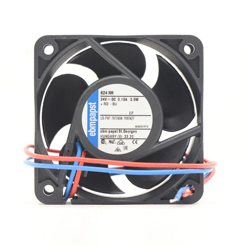 624HH | ebm-papst 24V 4W DC Axial Fan for Electronics Cooling