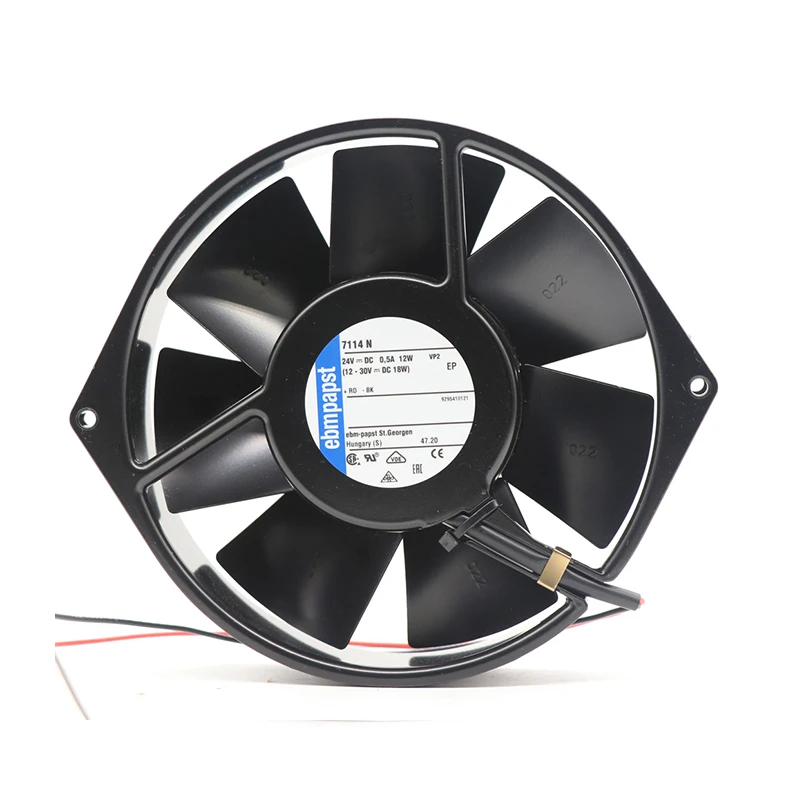 7114N | ebm-papst 24V 12W DC Axial Fan for Electronics Cooling