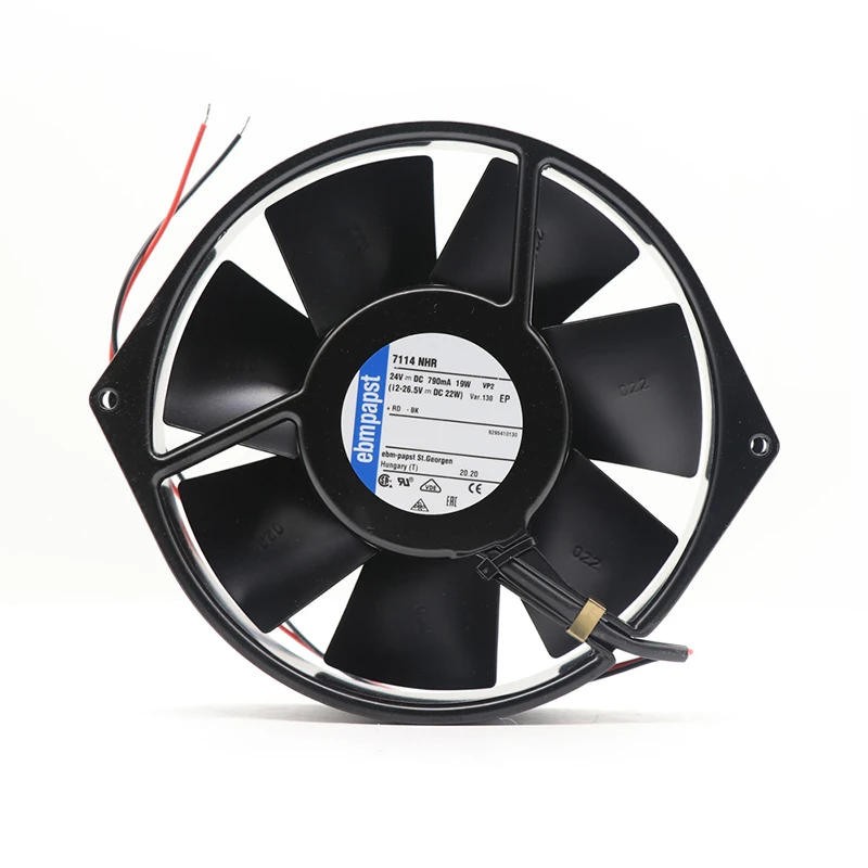 7114NHR | ebm-papst 24V 17.3W DC Axial Fan for Electronics Cooling