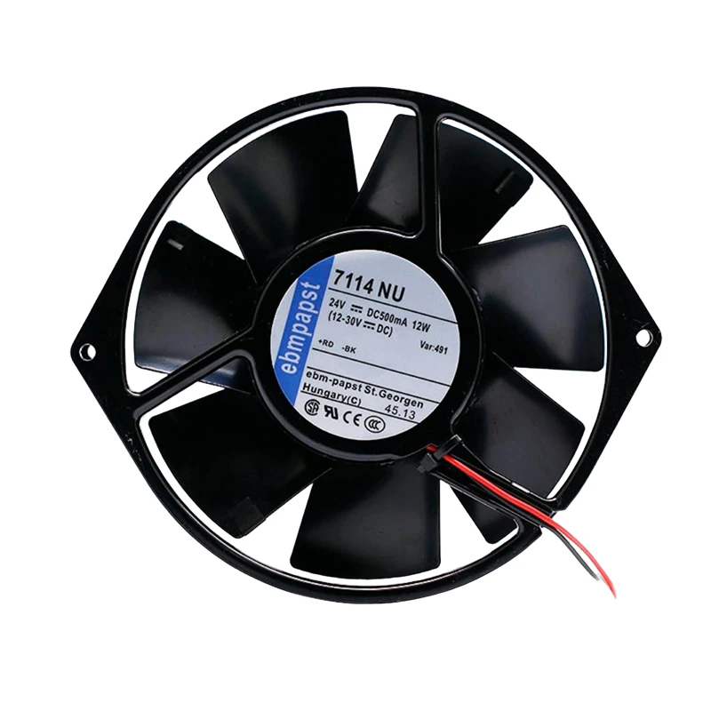 7114NU | ebm-papst 24V 12W DC Axial Fan for Electronics Cooling