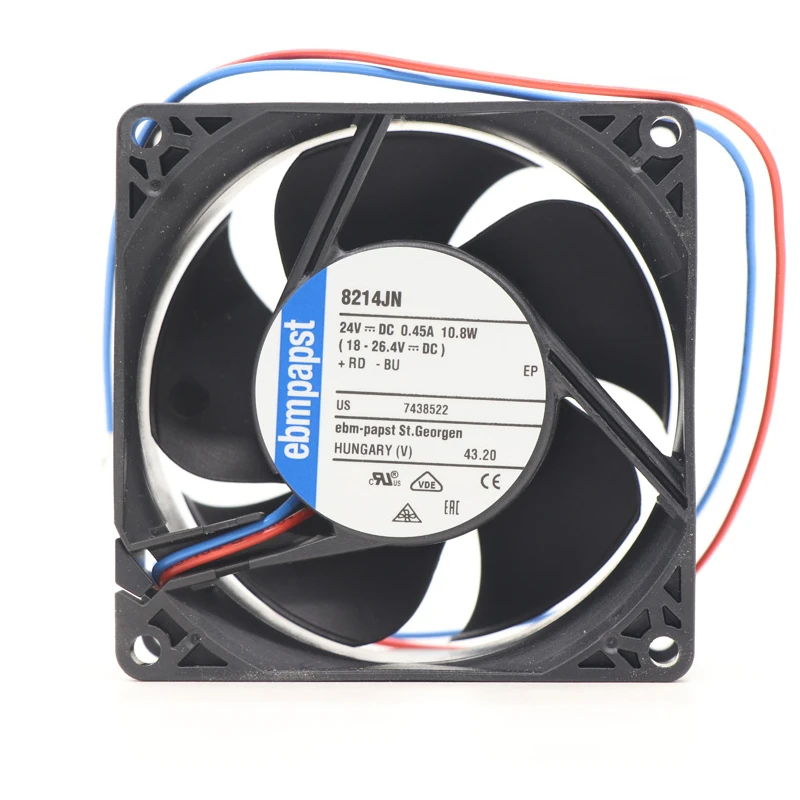 8214JN | ebm-papst 24V 10.8W DC Axial Fan for Electronics Cooling