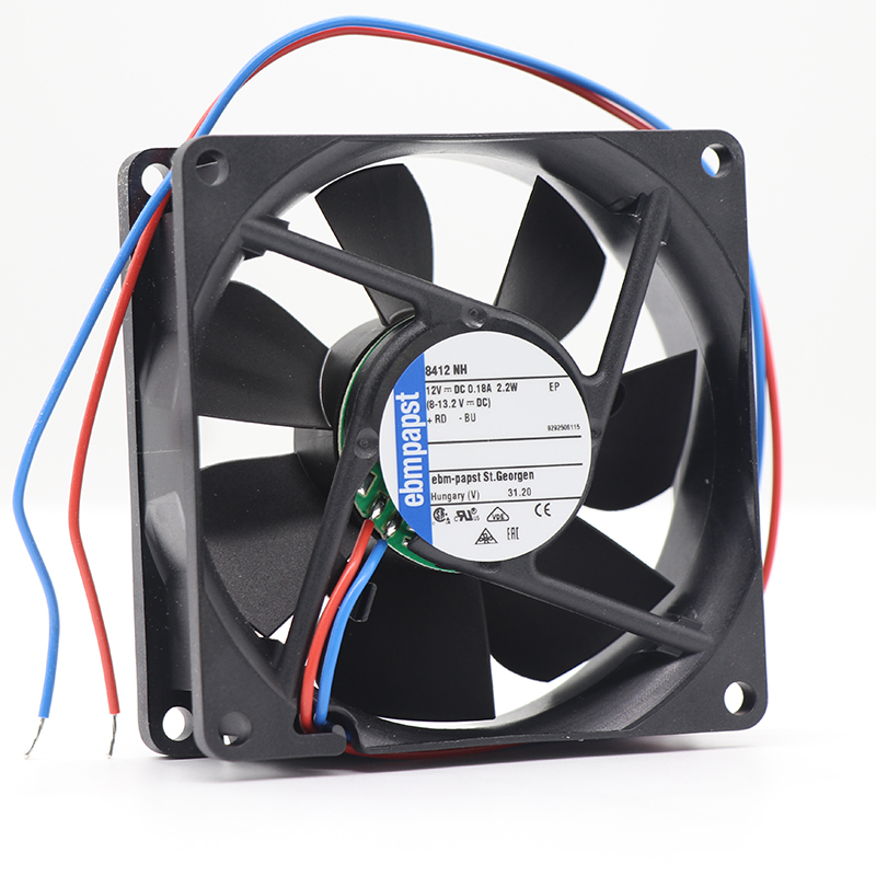 8412NH | ebm-papst 12V 1.7W DC Axial Fan for Electronics Cooling