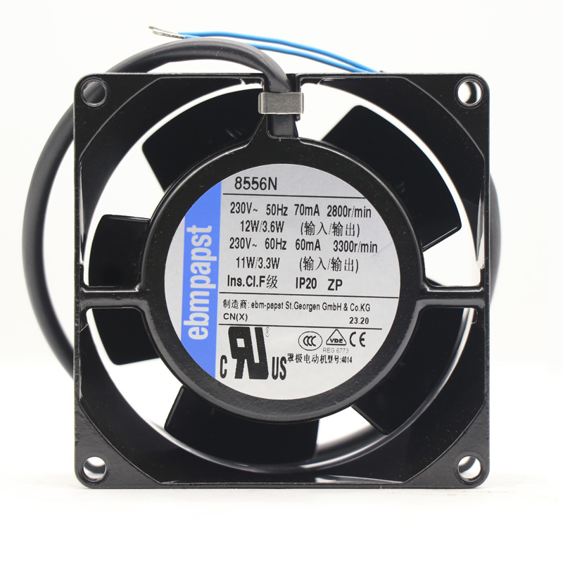 8556N | ebm-papst 230V 12W AC Axial Fan for Electronics Cooling
