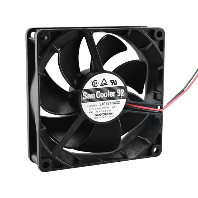 9A0924H402 | Sanyo Denki 24VDC 2.4W DC Axial Fan for UPS, server and telecom equipment cooling