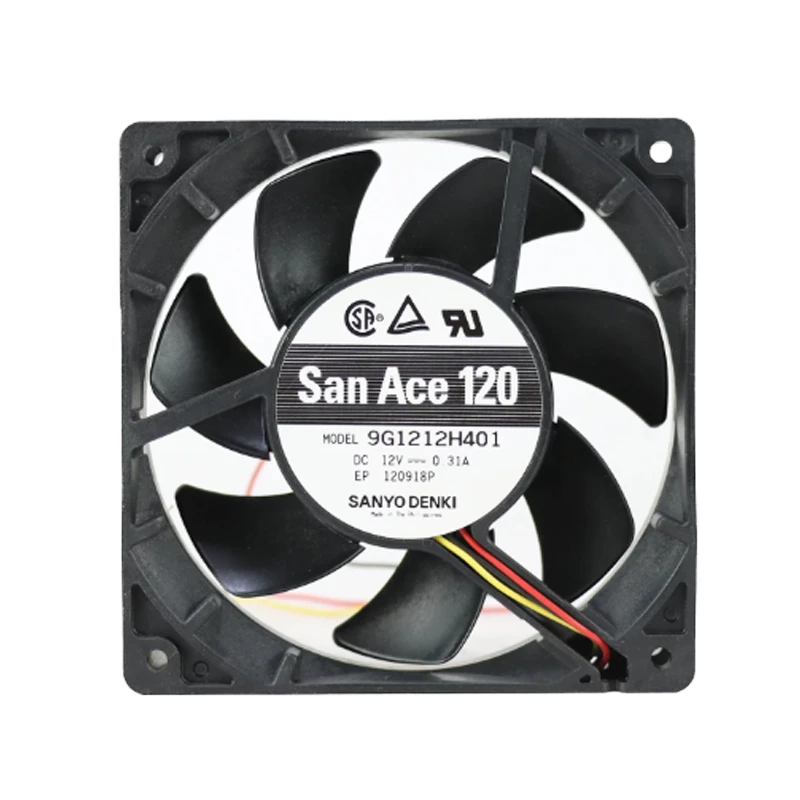 9G1212H401 | Sanyo Denki 12VDC 3.72W DC Axial Fan for UPS, server and telecom equipment cooling