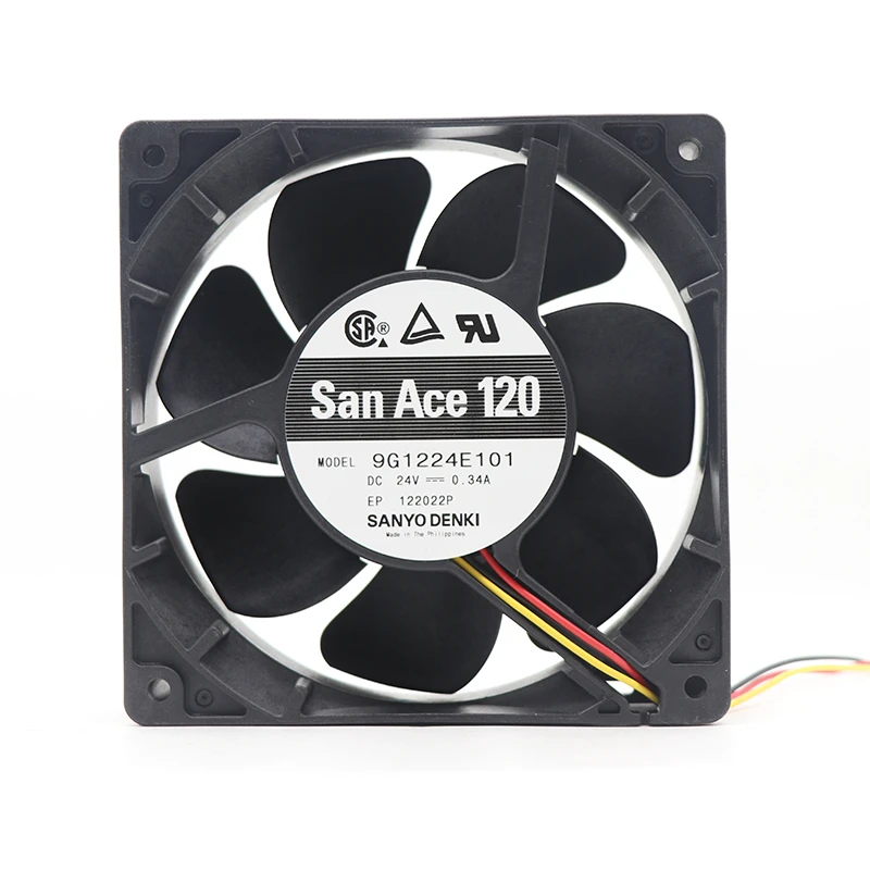 9G1224E101 | Sanyo Denki 24VDC 8.16W DC Axial Fan for UPS, server and telecom equipment cooling