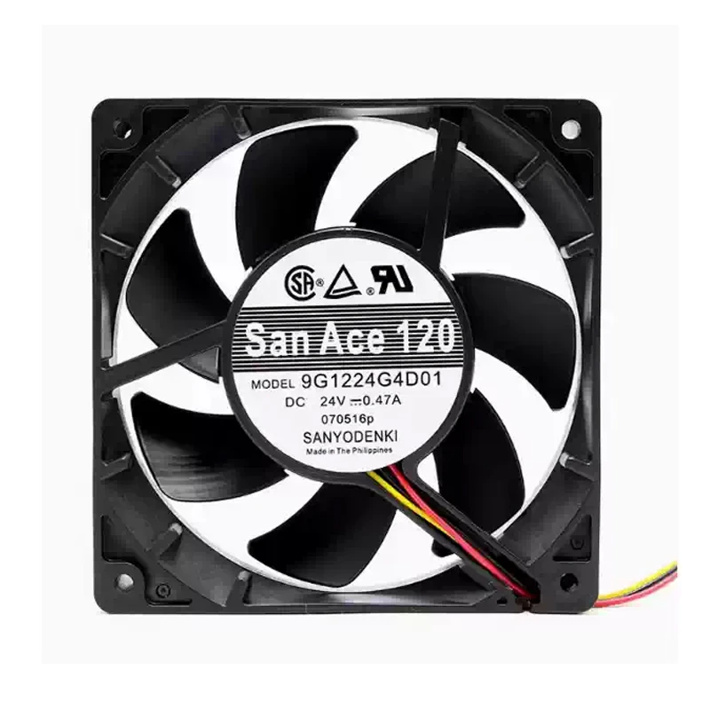 9G1224G4D01 | Sanyo Denki 24VDC 11.28W DC Axial Fan for UPS, server and telecom equipment cooling