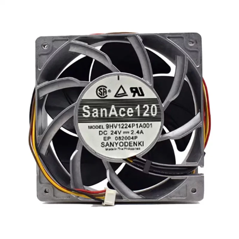9HV1224P1A001 | Sanyo Denki 24VDC 57.6W DC Axial Fan for AI servers and high-density equipment cooling