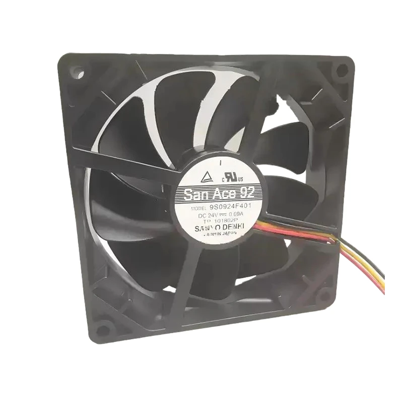 9S0924F401 | Sanyo Denki 24VDC 2.16W DC Axial Fan for UPS, server and telecom equipment cooling