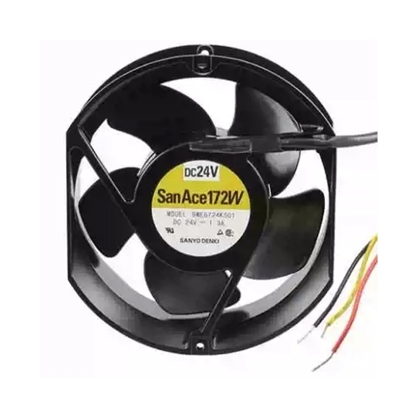 9WE5724K501 | Sanyo Denki 24VDC 31.2W DC Axial Fan for solar inverter and energy storage cooling
