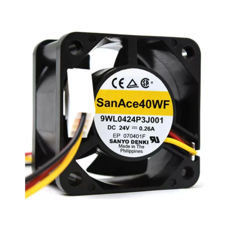 9WL0424P3J001 | Sanyo Denki 24VDC 6.24W DC Axial Fan for solar inverter and energy storage cooling