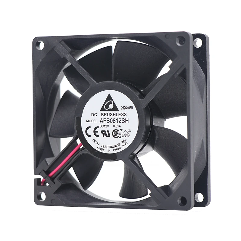 AFB0812SH | Delta Electronics 12VDC 4.08W Axial Fan for Server and Power Supply Cooling