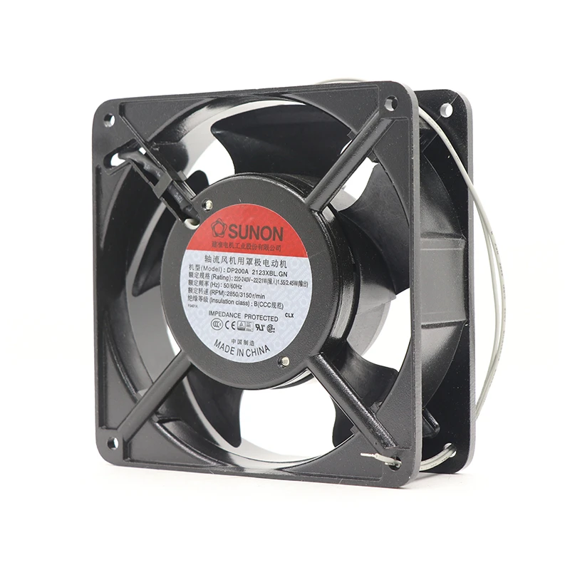 DP200A2123XBL.GN | SUNON 220 ~ 240V 21W 120x120x38mm 3150rpm AC Axial Fan for HVAC & Ventilation