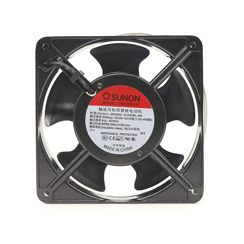 DP200A2123XBL.GN | SUNON 220 ~ 240V 21W 120x120x38mm 3150rpm AC Axial Fan for HVAC & Ventilation