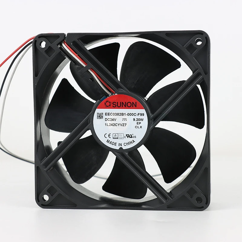 EEC0382B1-000U-F99 | SUNON 24V 9.2W 120x120x38mm 138m3/h DC Axial Fan for Industrial Cooling