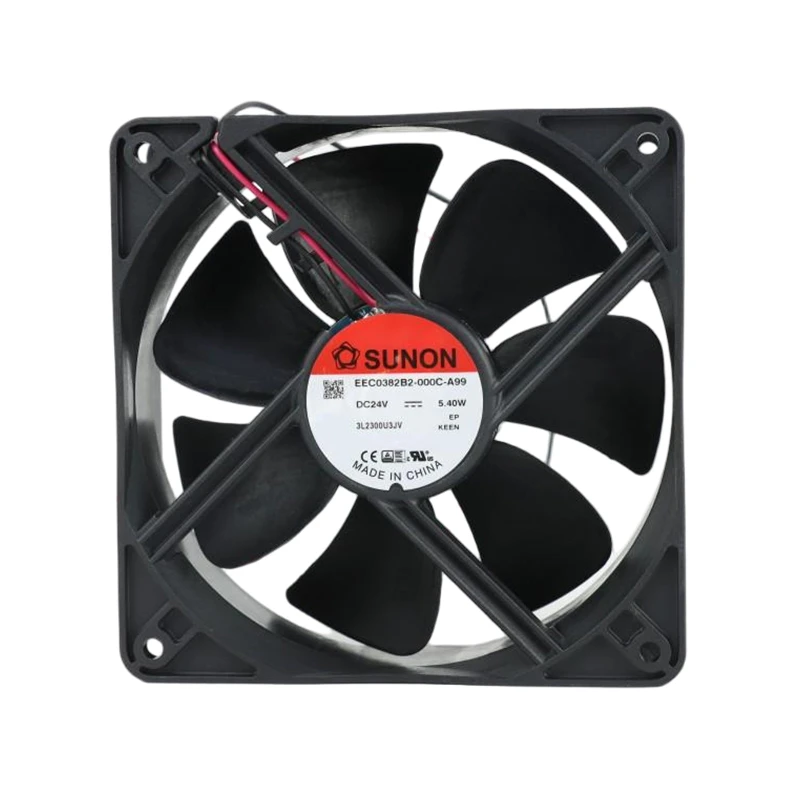 EEC0382B2-000U-A99 | SUNON 24V 5.4W 120x120x38mm 116m3/h DC Axial Fan for Industrial Cooling