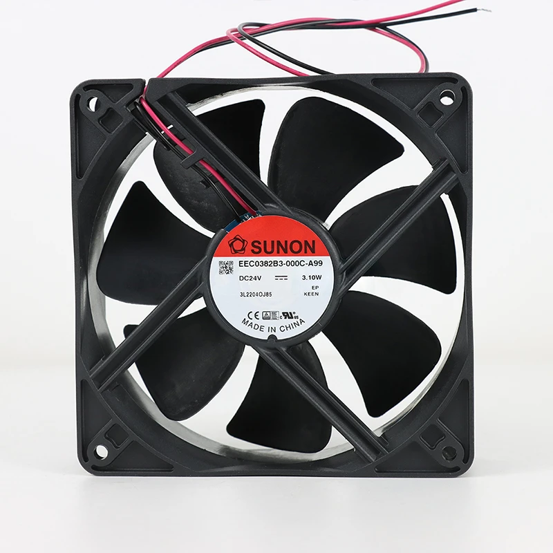 EEC0382B3-000U-A99 | SUNON 24V 3.1W 120x120x38mm 93m3/h DC Axial Fan for Industrial Cooling