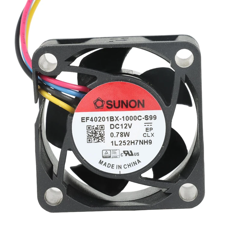 EF40201BX-1000U-S99 | SUNON 12V 0.78W 40x40x20mm 18.36m3/h DC Axial Fan for Industrial Cooling
