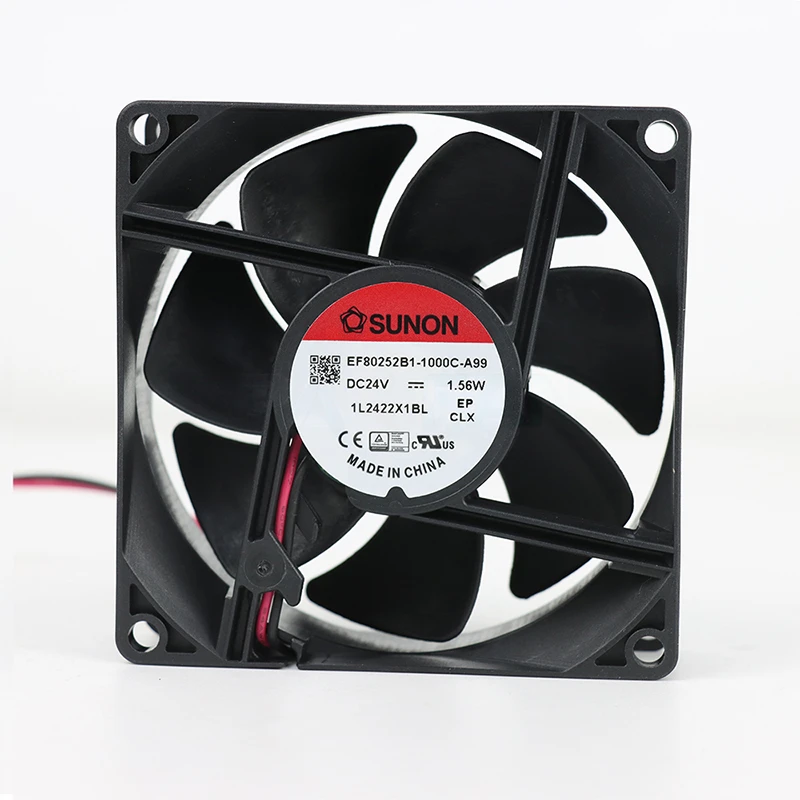EF80252B1-1000U-A99 | SUNON 24V 1.56W 80x80x25mm 41m3/h DC Axial Fan for Industrial Cooling