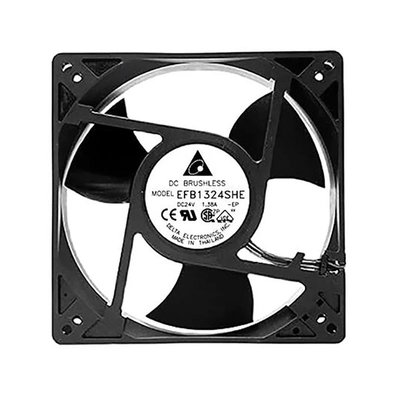EFB1324SHE | Delta Electronics 24VDC 18W Axial Fan for Industrial Equipment Cooling