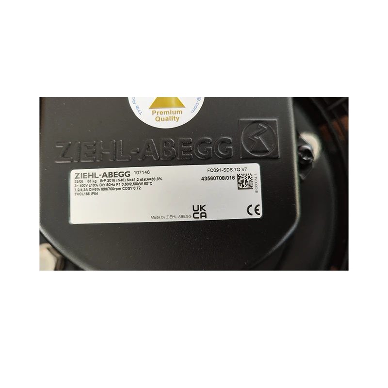 FC091-SDS.7Q.V7 | ZIEHL-ABEGG 400V 3600W AC Axial Fan for HVAC & Industrial Refrigeration