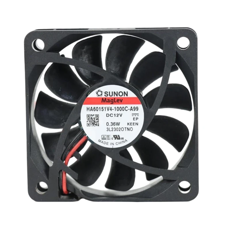 HA60151V4-1000U-A99 | SUNON 12V 0.36W 60x60x15mm 12.7m3/h DC Axial Fan for Industrial Cooling